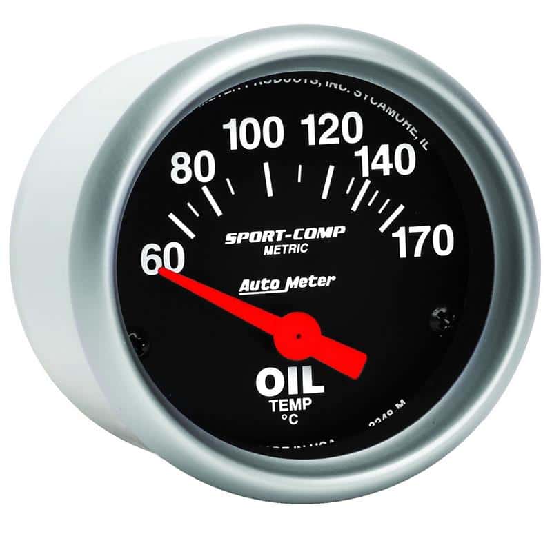 AutoMeter — Autometer Sport-Comp 52mm 60-170 Degree Short Sweep Electronic Oil Temperature Gauge
2" OIL TEMP, 60-170 - view 3