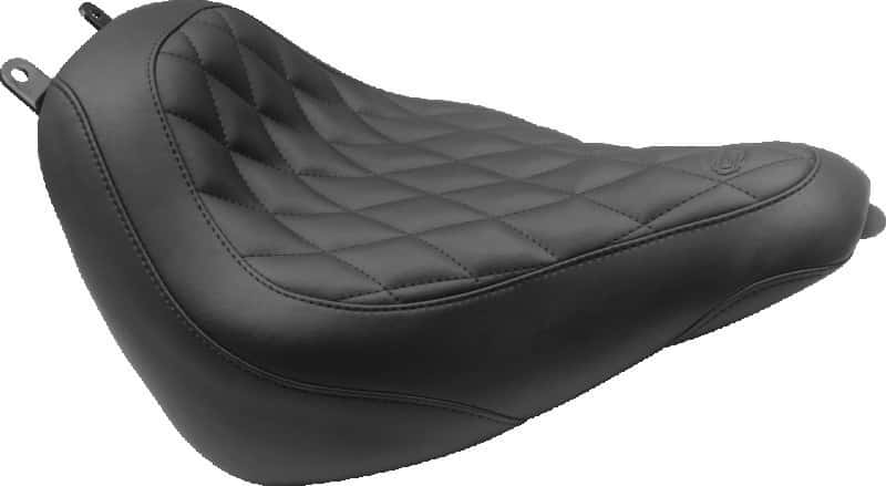 Mustang Motorcycle — Mustang 00-15 Harley Softail Standard Rear Tire Wide Touring Passenger Seat w/Studs - Black - view 2