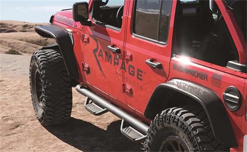 Rampage — Rampage 2018-2019 Jeep Wrangler(JL) Sport 2-Door Rock Rail - Black
Nerf/Step Bar - view 2