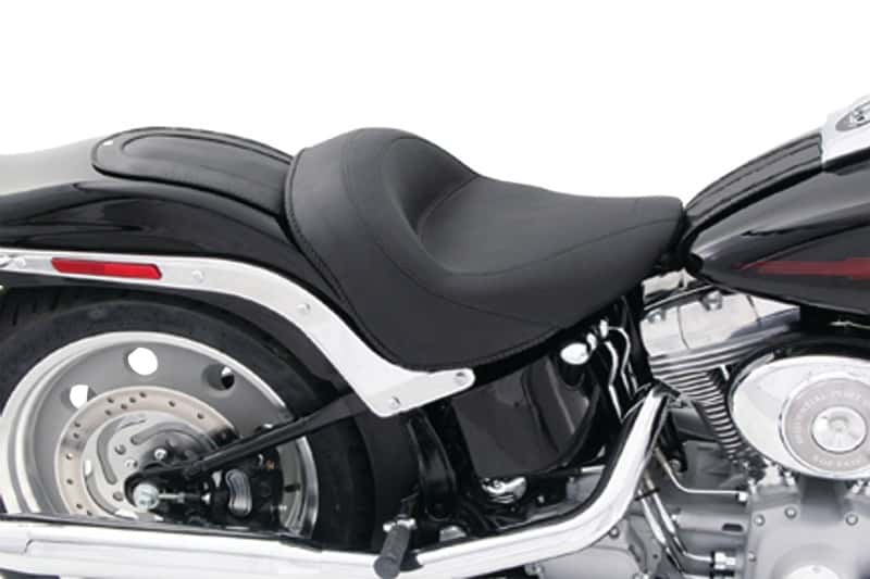 Mustang Motorcycle — Mustang 06-10 Harley Softail FXST, 07-17 FLSTF Fender Bib - Black - view 1