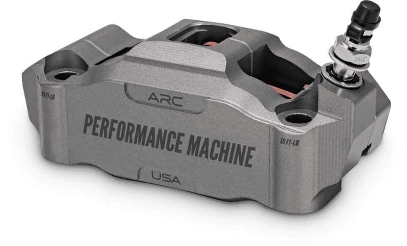 Performance Machine — Performance Machine 125 x 4 Race Series Radial Mount Caliper with ARC - Left - Gunmetal Grey - view 1