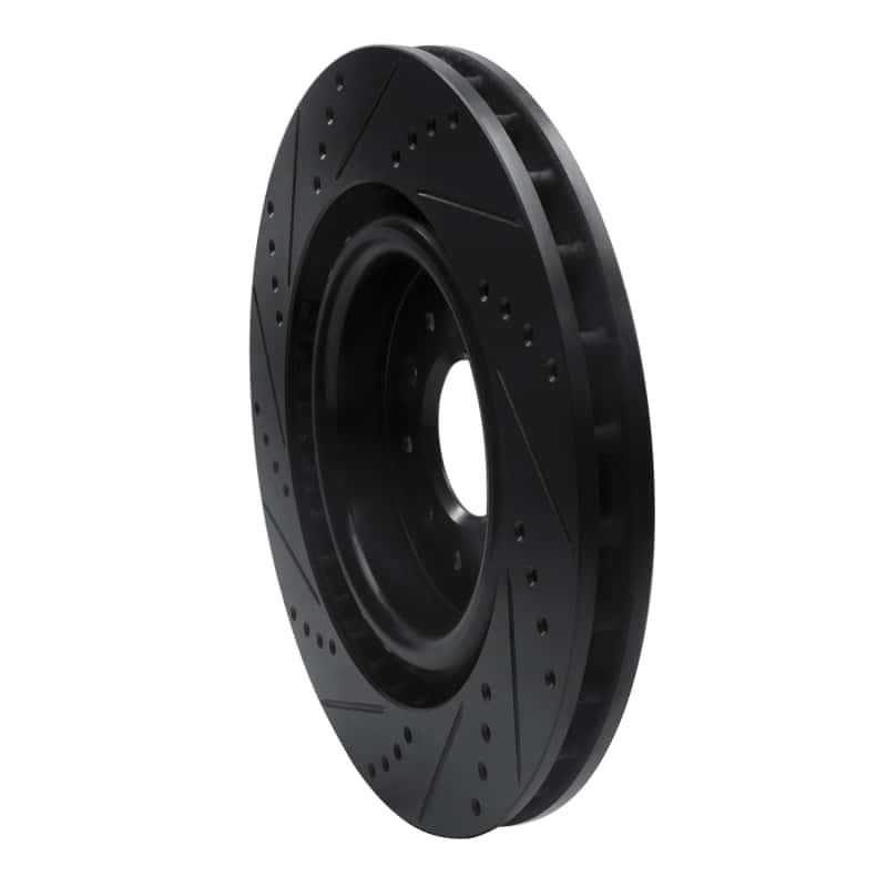 R1 Concepts — R1 00-06 Jaguar XKR Front Right Drilled & Slotted Black Brake Rotor
R1 Brake Rotor Drill - view 4