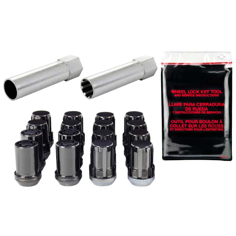 McGard — McGard SplineDrive Tuner 4 Lug Install Kit w/Locks & Tool (Cone) M12X1.5 / 13/16 Hex - Black - view 5
