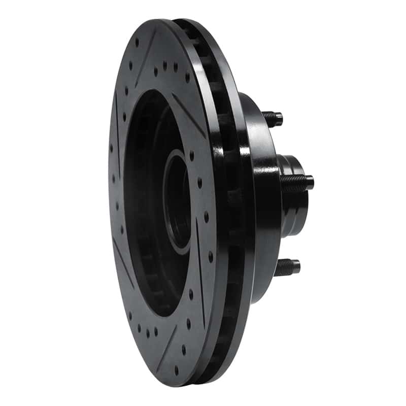 R1 Concepts — R1 98-02 Ford Ranger (USA/Canada) Front Right Drilled & Slotted Black Brake Rotor
R1 Brake Rotor Drill - view 4