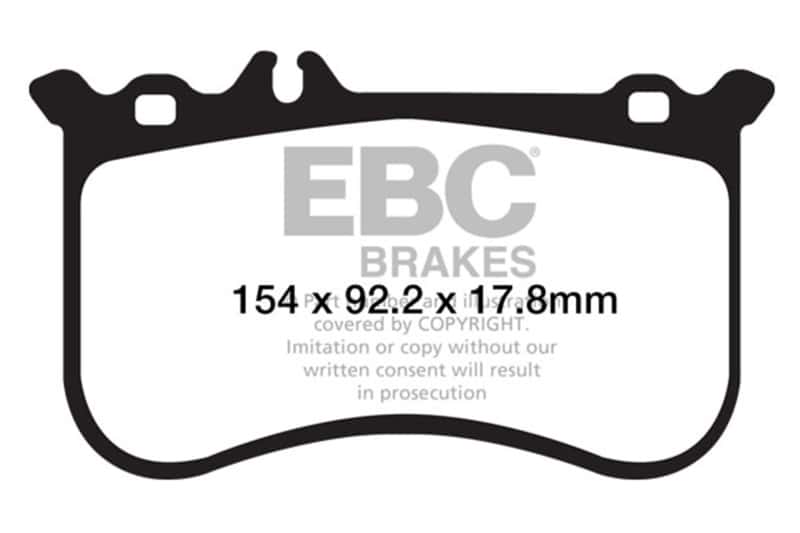 EBC — EBC 10-11 Mercedes-Benz CL550 5.5 AMG Sport Pkg Yellowstuff Front Brake Pads
Disc Brake Pad - view 1