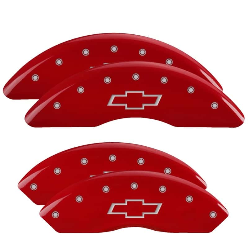 MGP — MGP 4 Caliper Covers Engraved Front & Rear Bowtie Red finish silver ch
Caliper Covers - view 1
