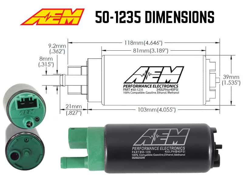 AEM — AEM 400 LPH E85 Compatible Fuel Pump Kit - Single Barb - Ethanol Compatible
High Flow In-Tank - view 7