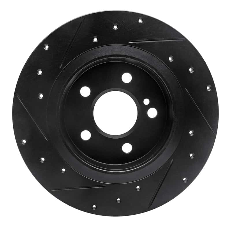 R1 Concepts — R1 14-20 Infiniti QX30 Rear Right Drilled & Slotted Black Brake Rotor
R1 Brake Rotor Drill - view 5