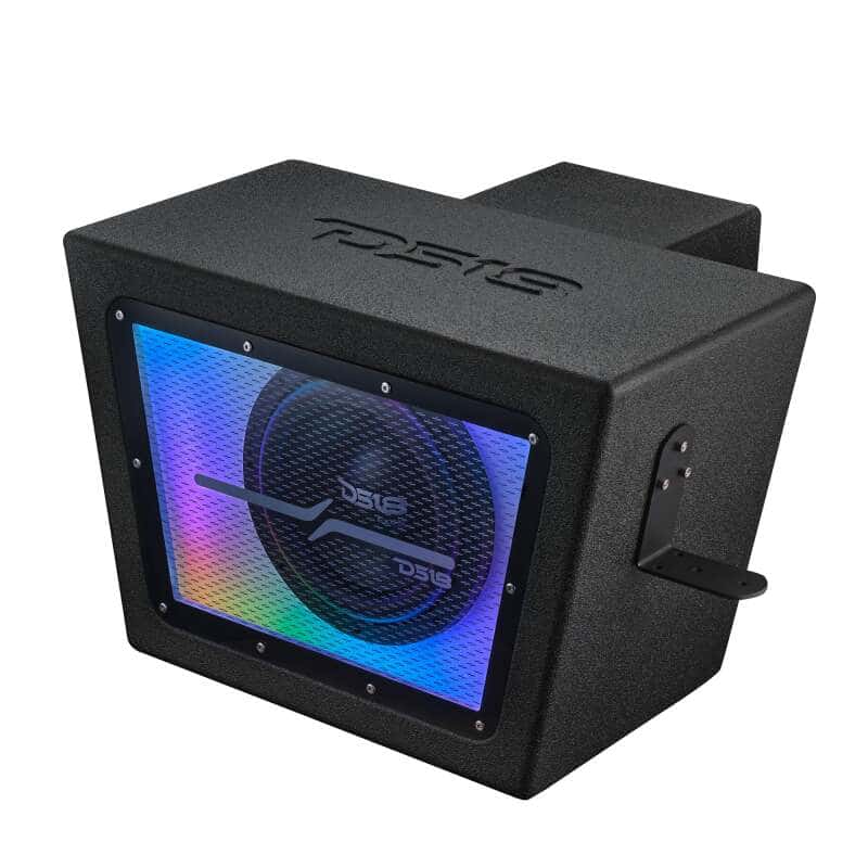 DS18 — DS18 Polaris RZR 10in Subwoofer Enclosure w/EXL-X10.2D Subwoofer- Black Finish- Acrylic Window- LED - view 4