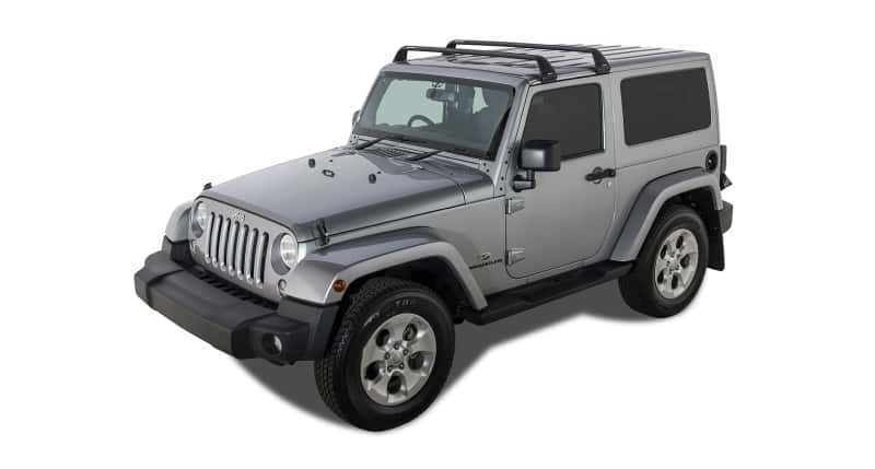 Rhino-Rack — Rhino-Rack 07-22 Jeep Wrangler JK/JL 2 Door Hard Top Vortex SG 2 Bar Roof Rack - Black
Roof Rack - view 2