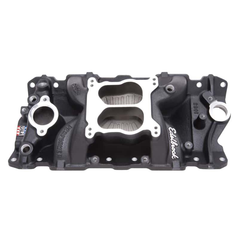 Edelbrock — Edelbrock Manifold SBC Performer Air Gap Black
MANIFOLD - view 2