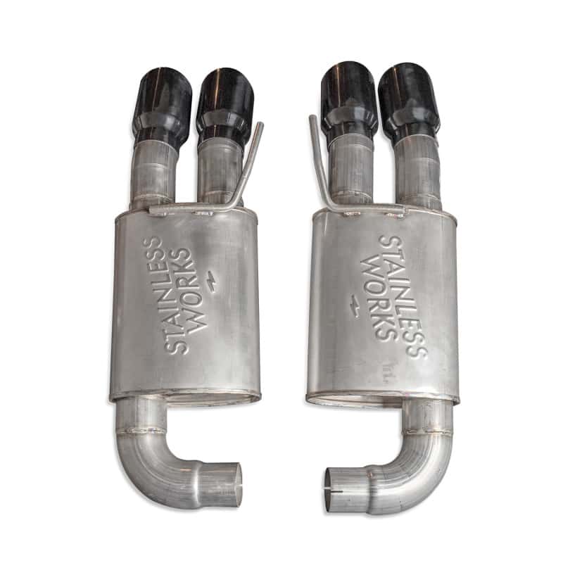 Stainless Works — Stainless Works 18-21 Mustang GT Axle Back Legend Exhaust - Black Tips - view 3