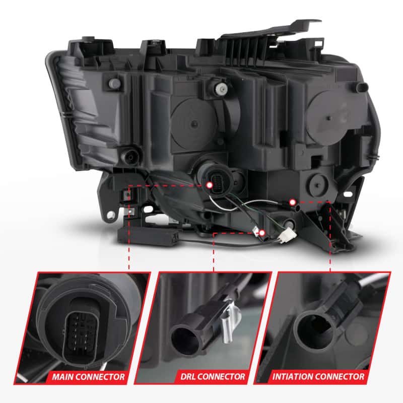 ANZO — ANZO 19-24 RAM 2500/3500 Z-Series Full LED Proj Headlights DRL/Init/SeqSig - Pass. Side ONLY - view 4