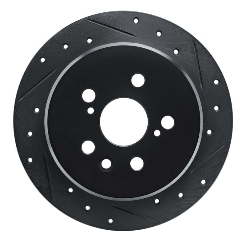 R1 Concepts — R1 86-93 Lexus ES250 Rear Right Drilled & Slotted Black Brake Rotor
R1 Brake Rotor Drill - view 1
