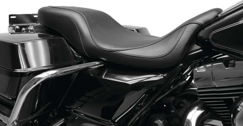 Mustang Motorcycle — Mustang 04-21 Harley Sportster Wide Touring 1PC Seat w/Studs- Black - view 3