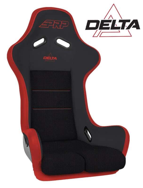 PRP Seats — PRP Delta Composite Seat- Black/Red (PRP Red Outline/Delta Red- Red Stitching/201-263-201-237) - view 2
