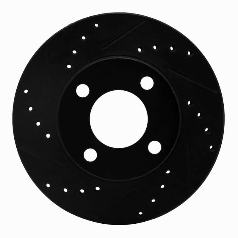 R1 Concepts — R1 90-91 Audi 90 Quattro Front Left Drilled & Slotted Black Brake Rotor
R1 Brake Rotor Drill - view 1