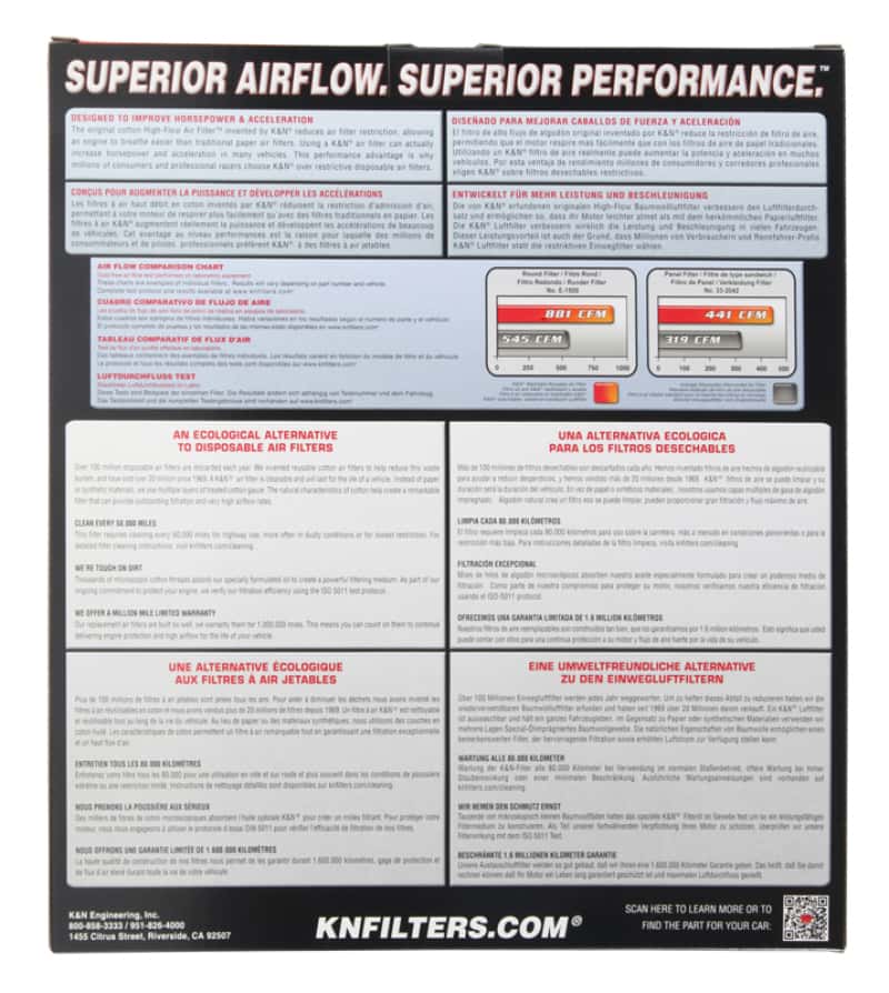 K&N Engineering — K&N 19 Porsche 911 3.0L H6 F/I Drop In Replacement Air Filter
Replacement Air Filt
Air Filter - view 6