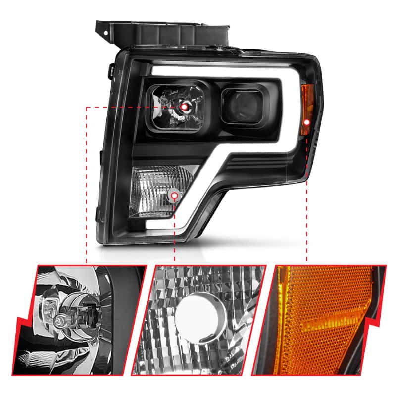 ANZO — ANZO 2009-2014 Ford F-150 Projector Light Bar H.L Black Amber
Head Light Set
HdLtSet - view 9