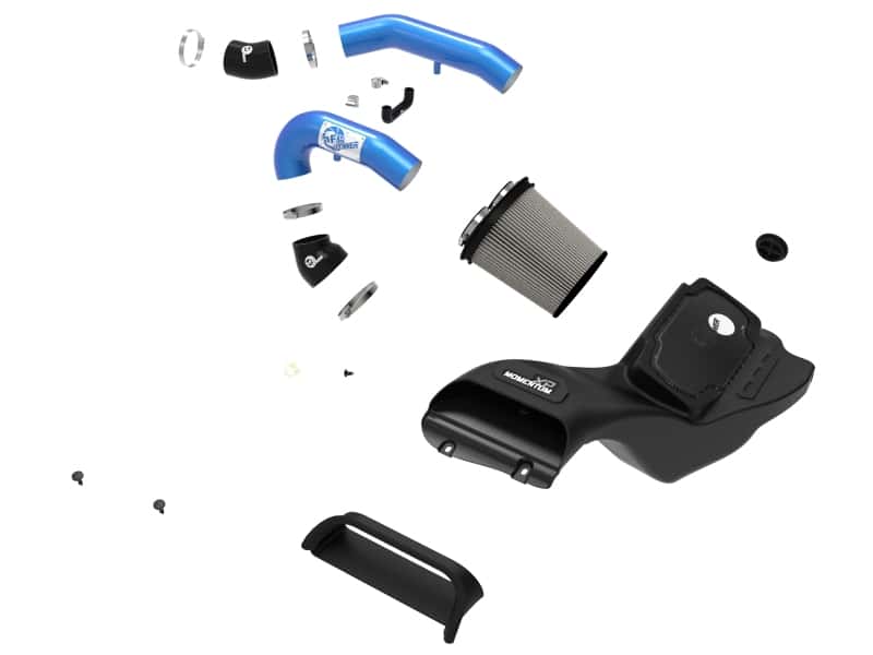 aFe — aFe 21-22 Ford F-150 Raptor V6-3.5L(tt) Momentum XP Cold Air Intake System Blue w/ Pro Dry S Filter
Momentum XP Intake - view 2