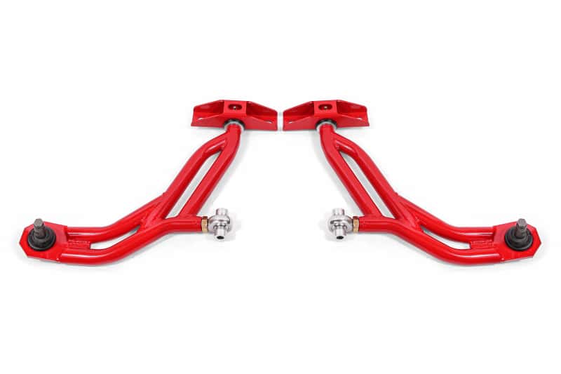 BMR Suspension — BMR 10-14 Ford Mustang Adj. Lower A-Arms w/ Delrin/Rod End / 19mm Tall Ball Joint - Red
Lower Control Arms - view 1