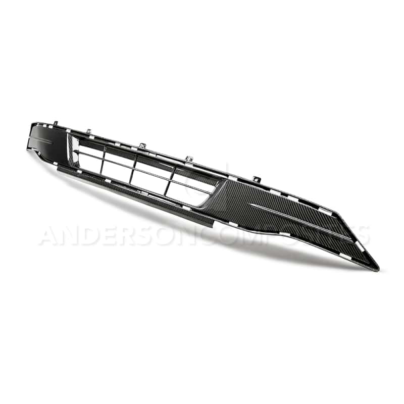 Anderson Composites — Anderson Composites 2018 Ford Mustang Carbon Fiber Lower Grille - view 1