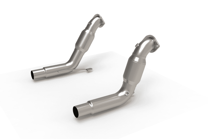 Kooks Headers — Kooks 20-24 Ford Exployer ST/Aviator 3in x 2-1/2in Stainless Steel GREEN Catted Downpipes
Catted Downpipes - view 1