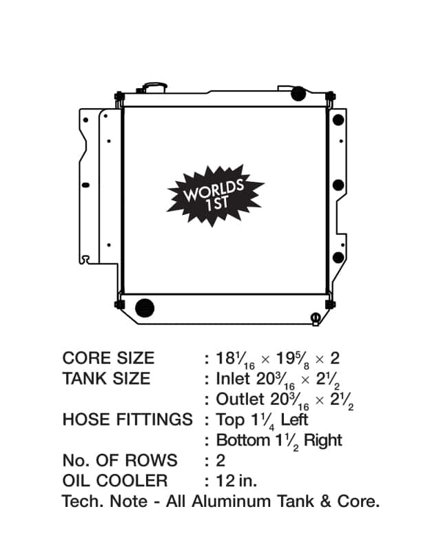 CSF — CSF 05-06 Jeep Wrangler Radiator
CSF Radiator - view 2