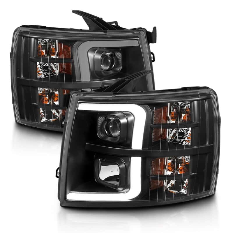 ANZO — ANZO 07-13 Chevrolet Silverado 3500 Projector Headlights - Black Amber
Head Light Set
HdLtSet - view 2