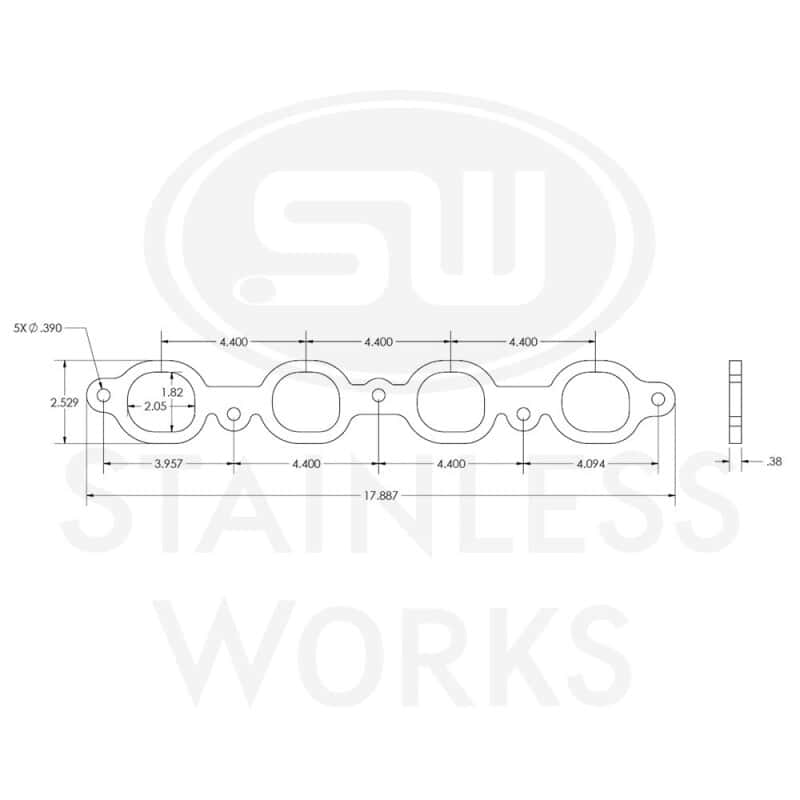 Stainless Works — Stainless Works 2014+ Chevrolet LT1/LT4 Port Matched Header 304SS Exhaust Flanges 2in Primaries
Header Flange
HFLT1_200
 - view 3
