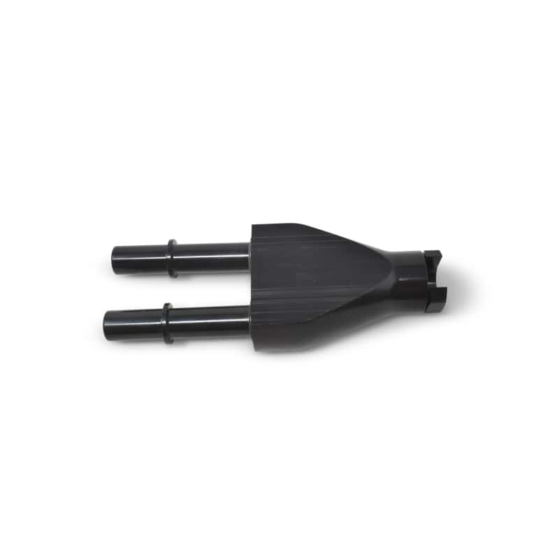 Russell — Russell Adapter Y-Block 3/8in Sae Quick Disconnect Female To 2X 3/8in Sae Qd Male Blk Anodized
Fuel Block - view 2
