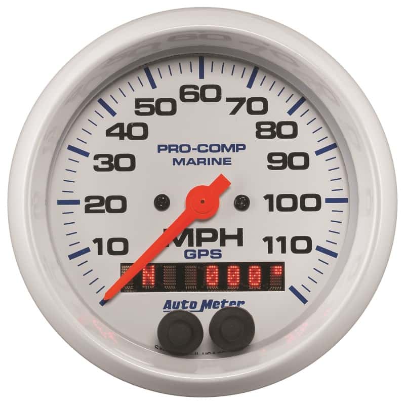 AutoMeter — Autometer Gauge GPS Speedometer 3-3/8in 120 MPH Marine White Gauge
3.4" SPD GPS 120 MW - view 1