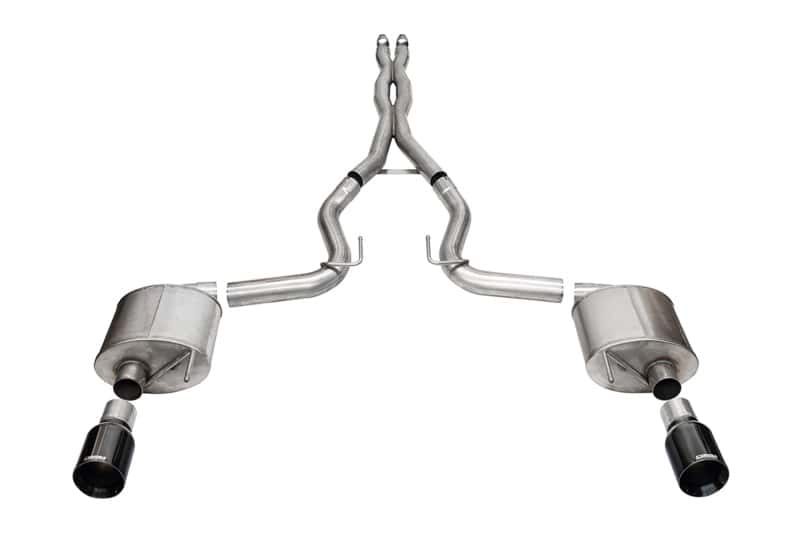 CORSA Performance — Corsa 24+ Frd Mustang GT- Sport Cat-Back Ex.Sys 3.0in Dual Rear Exit w/4.5in Blk PVD StraightCut Tip
Exhaust - view 1