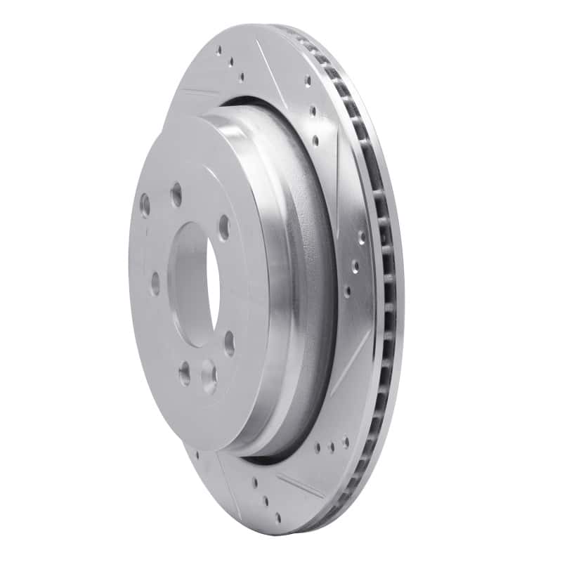 R1 Concepts — R1 05-07 Land Rover LR3 Rear Right Drilled & Slotted Silver Brake Rotor
R1 Brake Rotor Drill - view 2