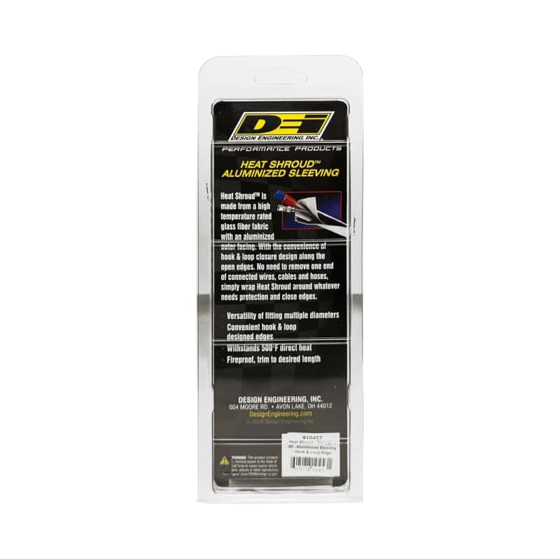 DEI — DEI Heat Shroud 3/4in I.D. x 3ft - Aluminized Sleeving - Hook and Loop Edge
Heat Shield Sleeve - view 3