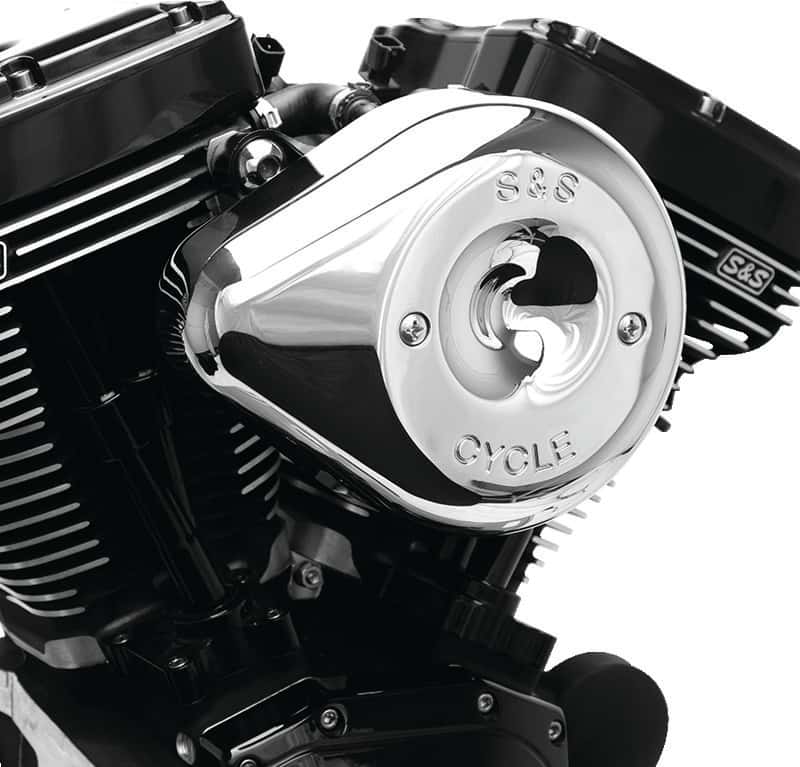 S&S Cycle — S&S Cycle 2017+ M8 Models Stealth Air Cleaner Kit w/ Chrome Teardrop Cover - view 1