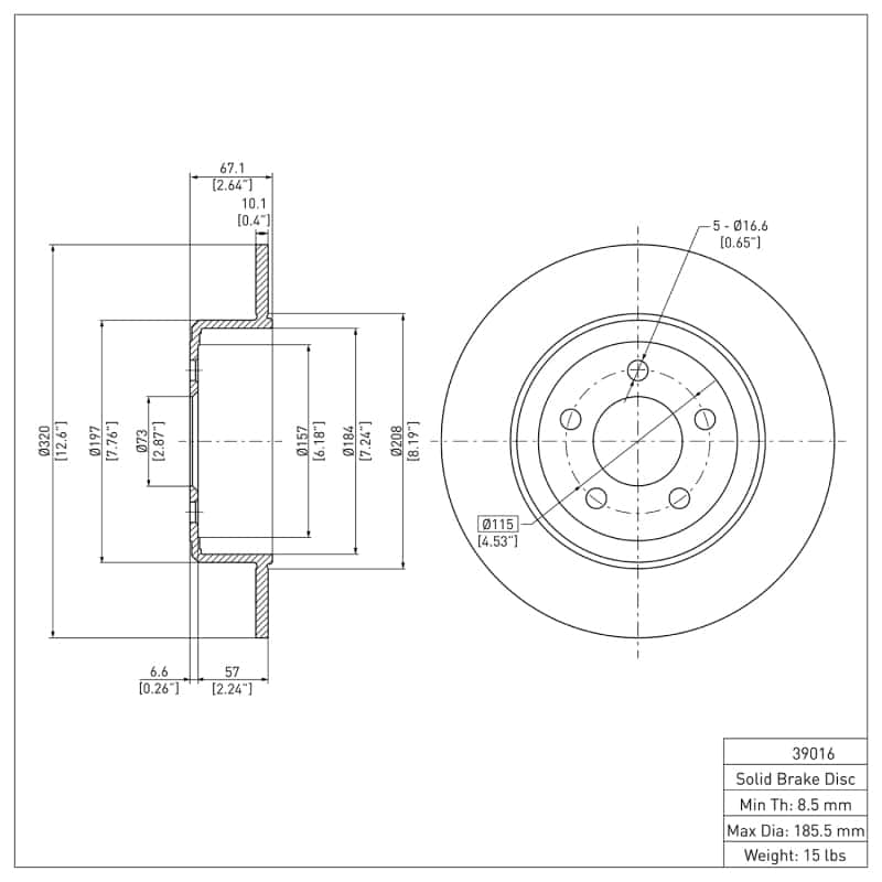 DFC — DFC 05-23 Chrysler 300 Rear GeoSPEC Coated Rotor
DFC Brake Rotor - view 6