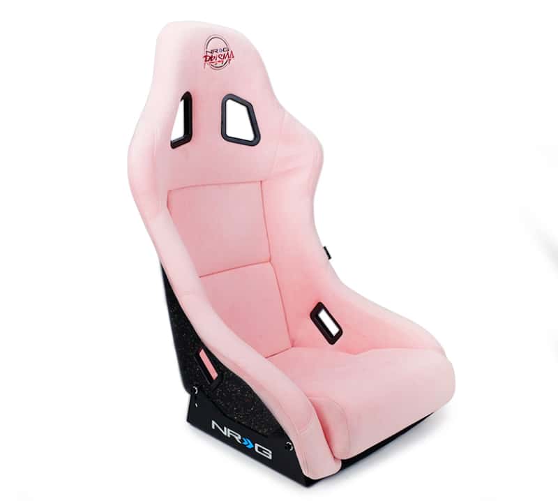NRG — NRG FRP Bucket Seat Prisma Edition w/ Pearlized Back and Pink Alcantara (Medium) - view 2