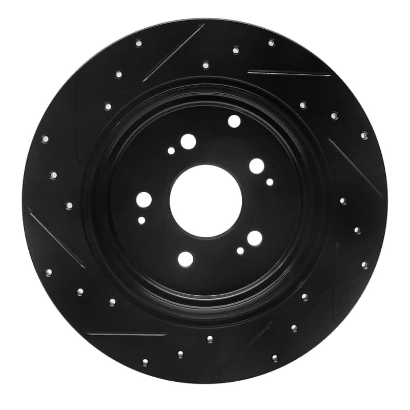 R1 Concepts — R1 06-14 Honda Ridgeline Rear Right Drilled & Slotted Black Brake Rotor
R1 Brake Rotor Drill - view 5