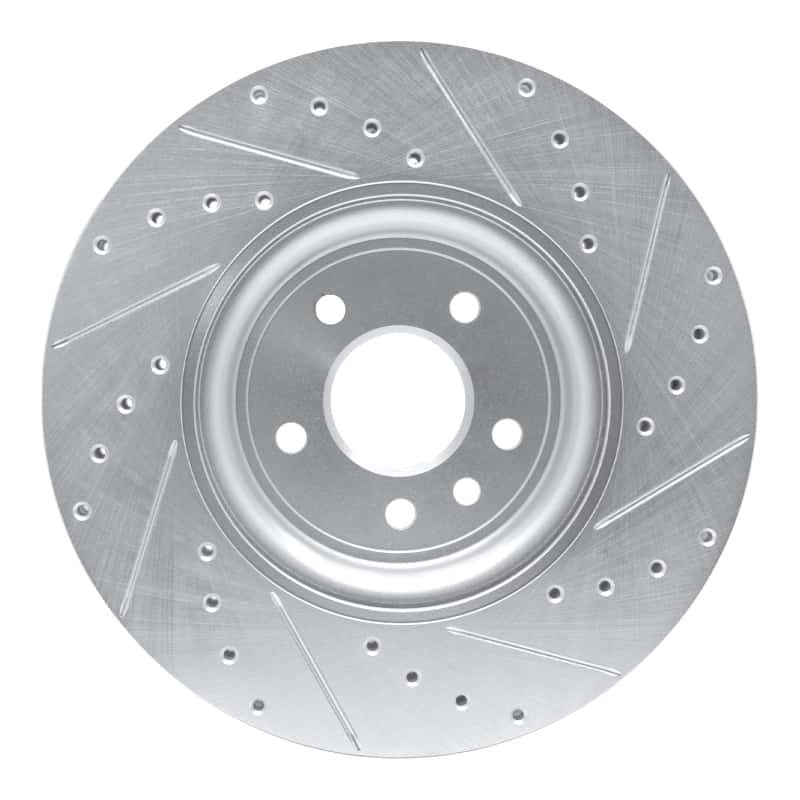 R1 Concepts — R1 17-20 Jaguar XF Front Left Drilled & Slotted Silver Brake Rotor
R1 Brake Rotor Drill - view 5