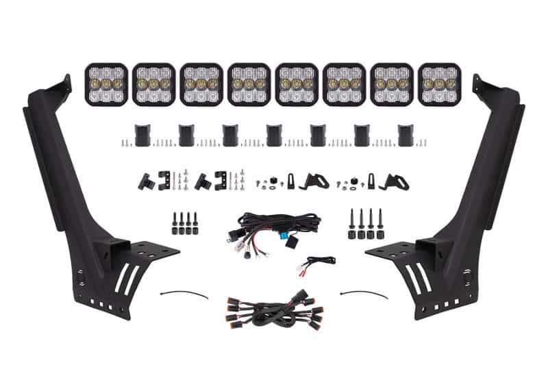 Diode Dynamics — Diode Dynamics Jeep JL SS5 Pro CrossLink Windshield - White Combo Lightbar Kit - view 1