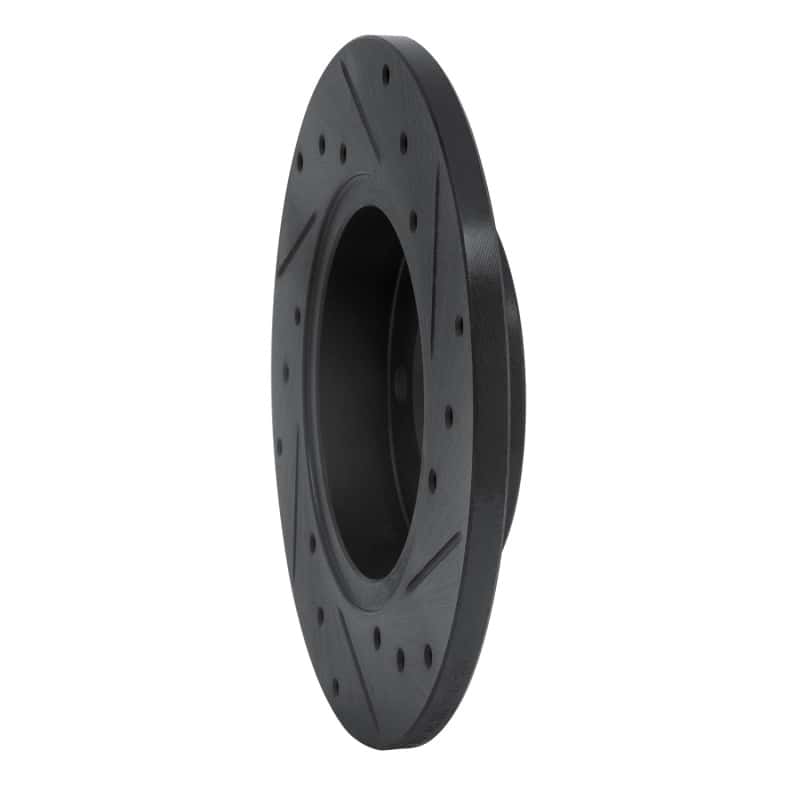 R1 Concepts — R1 73-05 Audi Fox Front Left Drilled & Slotted Black Brake Rotor
R1 Brake Rotor Drill - view 4