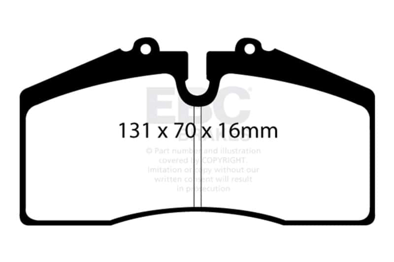 EBC — EBC 05+ Ford Saleen Mustang Brembo front calipers Bluestuff Front Brake Pads
Disc Brake Pad - view 4
