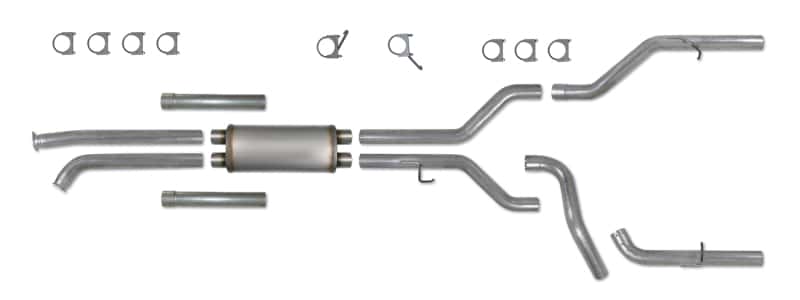 Diamond Eye Performance — Diamond Eye KIT 3-1/2in Catback DUAL GAS AL TOYOTA TUNDRA 5.7L 07-10
KIT; 3.5in.; CBDL; A - view 2