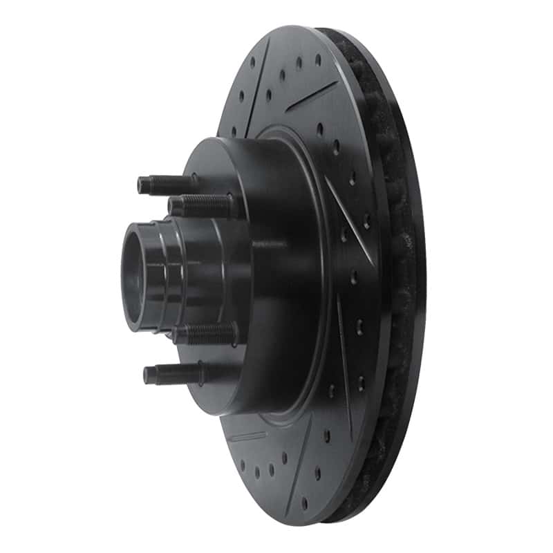 R1 Concepts — R1 95-11 Ford Explorer Front Left Drilled & Slotted Black Brake Rotor
R1 Brake Rotor Drill - view 2