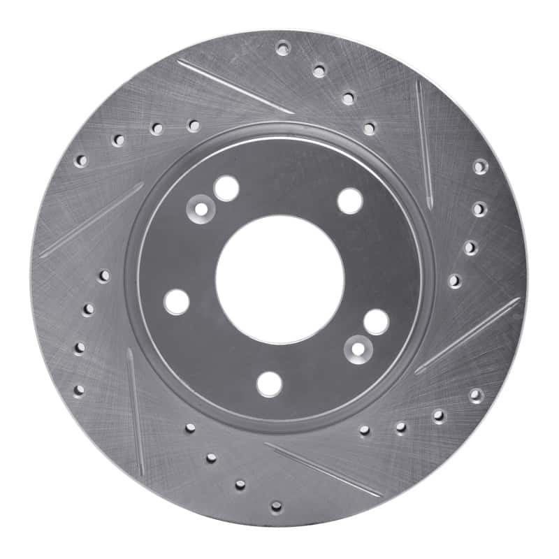 R1 Concepts — R1 07-10 Hyundai Elantra Front Right Drilled & Slotted Silver Brake Rotor
R1 Brake Rotor Drill - view 1