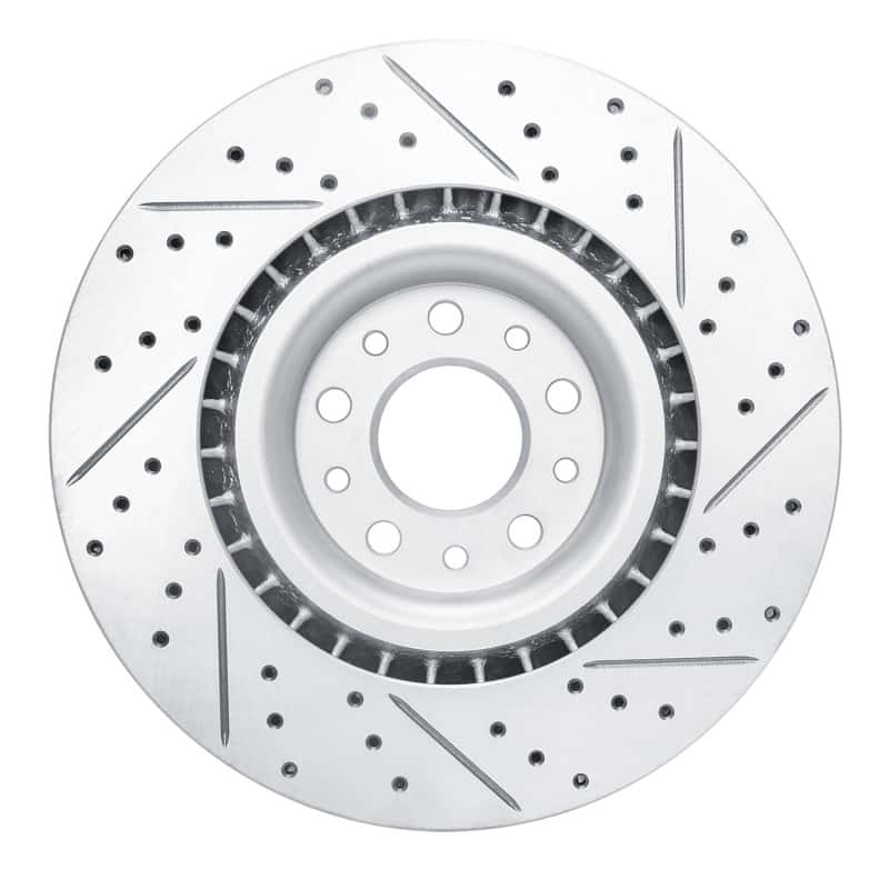 R1 Concepts — R1 14-19 Fiat 500L Front Left Drilled & Slotted Geo-Carbon Rotor - view 5