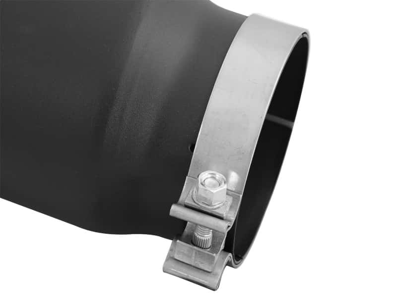 aFe — aFe Diesel Exhaust Tip Bolt On Black 5in Inlet x 6in Outlet x 12in Long
Exhaust Tip Black - view 4