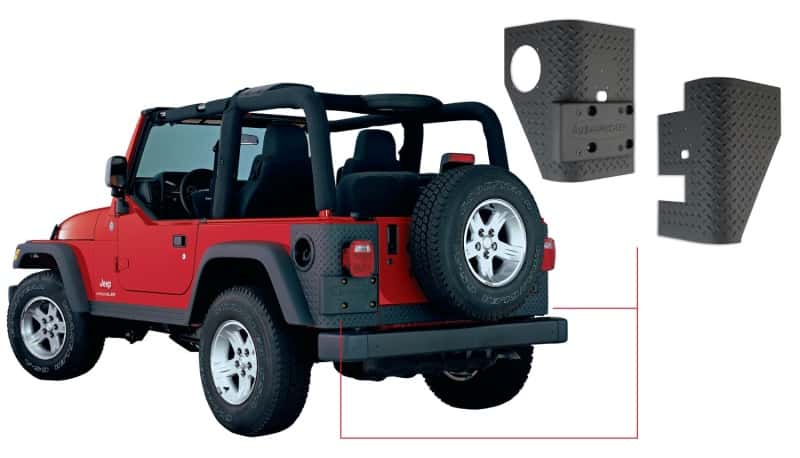 Bushwacker — Bushwacker 97-06 Jeep Wrangler Trail Armor Rear Corners - Black
Trail Armor - view 2