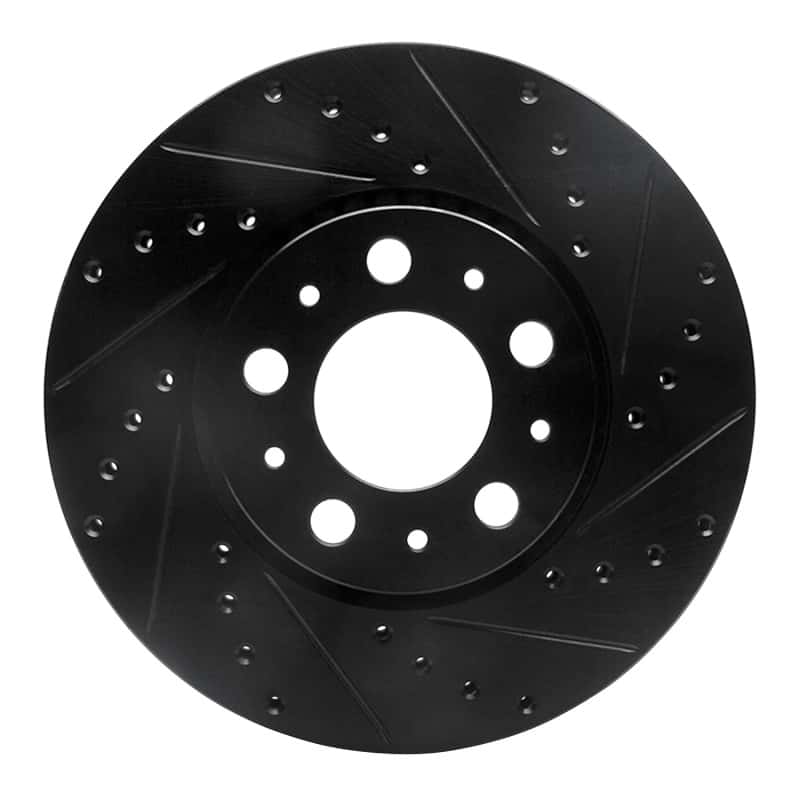 R1 Concepts — R1 99-09 Volvo S60 Front Right Drilled & Slotted Black Brake Rotor
R1 Brake Rotor Drill - view 1